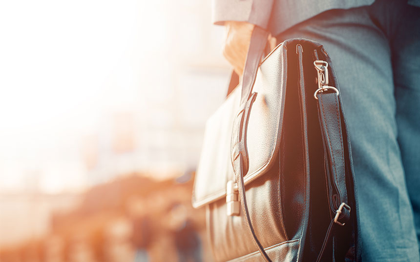 Man and his briefcase